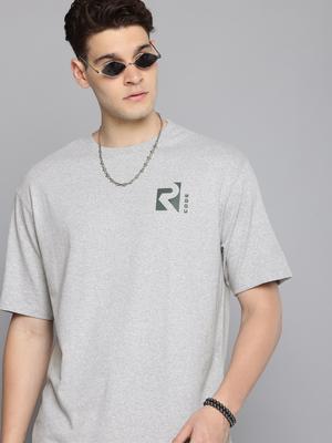 R.Code By The Roadster Life Co. Men Oversized Brand Logo T Shirt