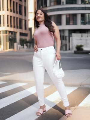DressBerry Curve Plus Size Women Skinny Fit Stretchable Jeans