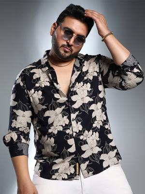 Instafab Plus Size Men Comfort Floral Printed Casual Shirt