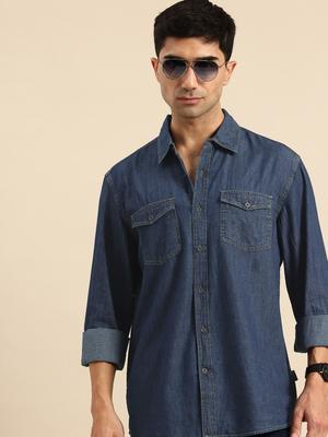 Being Human Spread Collar Drop-Shoulder Sleeves Casual Shirt
