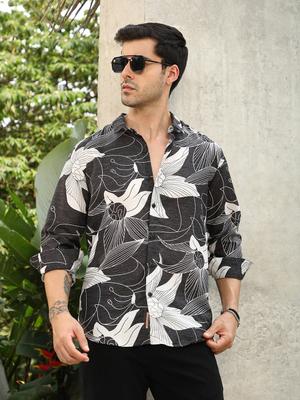 Campus Sutra Men Floral Printed Cotton Comfort Casual Shirt