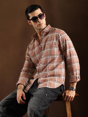 Campus Sutra Men Comfort Multi Stripes Checked Casual Shirt