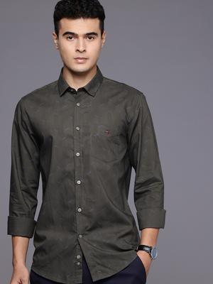 Louis Philippe Sport Super Slim Fit Printed Pure Cotton Casual Shirt