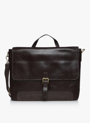 Washington 02 Brown Leather Messenger Bag