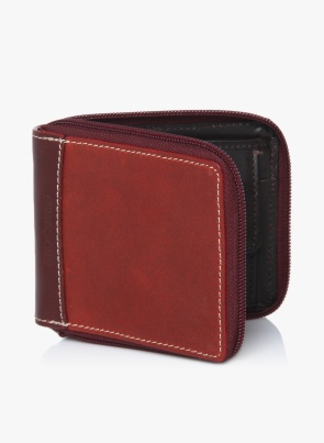 310-030 Red Leather Zip Around Wallet