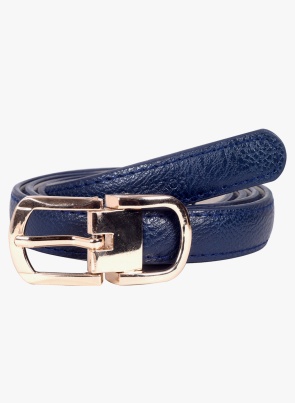Blue Faux Leather Belt
