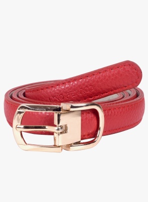 Red Faux Leather Belt