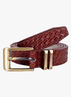 Brown Faux Leather Belt
