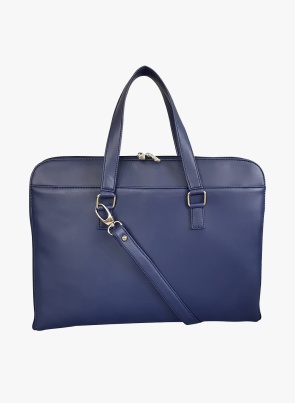 Blue Pu Laptop Bag
