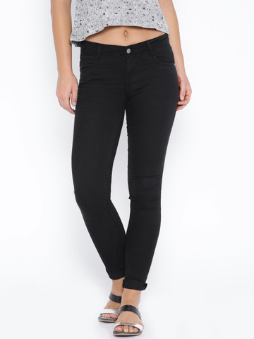 Buy Kraus Jeans Black Mid-Rise Skinny 