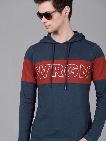 wrogn hooded t shirt