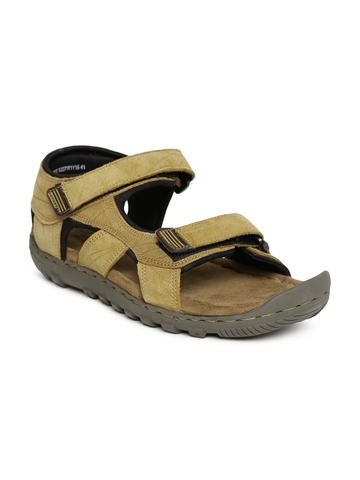 25% OFF on Woodland ProPlanet Men Tan Brown Leather Comfort Sandals on  Myntra | PaisaWapas.com
