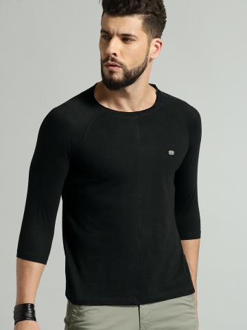 myntra black t shirt