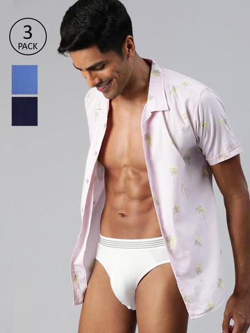 50% OFF on Mast & Harbour Men Pack of 3 Blue and White Solid Briefs 50% OFF on Mast & Harbour Men Pack of 3 Blue and White Solid Briefs