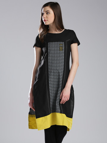 W Black Printed Kurta W Black Printed Kurta
