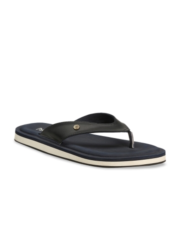 Bata Men Navy Blue Solid Thong Flip-Flops Bata Men Navy Blue Solid Thong Flip-Flops