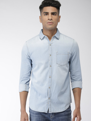 myntra denim shirts