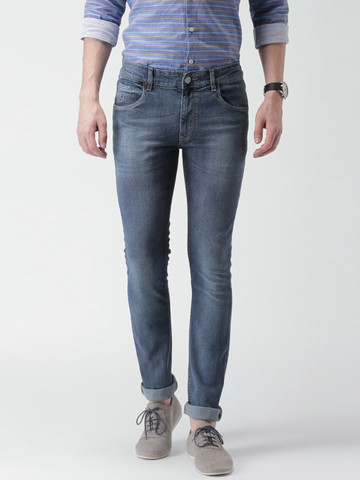 Mast & Harbour Blue Washed Skinny Fit Stretchable Jeans Mast & Harbour Blue Washed Skinny Fit Stretchable Jeans