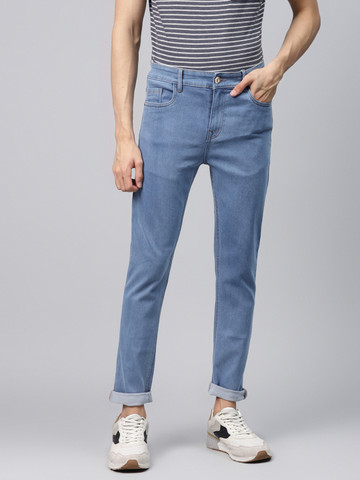 Hubberholme Men Blue Slim Fit Mid-Rise Clean Look Stretchable Jeans
