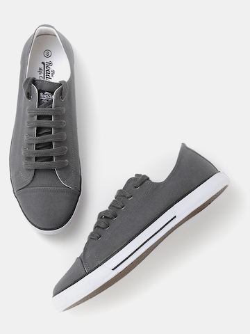 Buy Roadster Men Grey Canvas Shoes on 