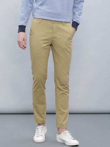 45 OFF on ether Men Khaki Casual Slim Fit Trousers on Myntra   PaisaWapascom