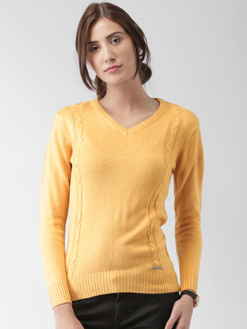 Mast & Harbour Women Yellow Sweater