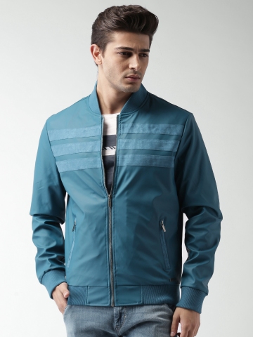 Buy Mast & Harbour Teal Blue Bomber Jacket on Myntra | PaisaWapas.com