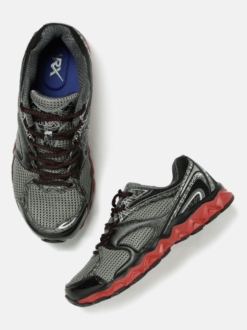 Buy HRX by Hrithik Roshan Men Grey & Black Core 1.0 Running Shoes on ...