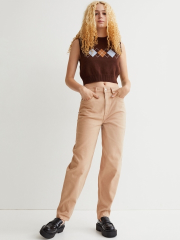 H&M Mom Loose Fit Twill Pants