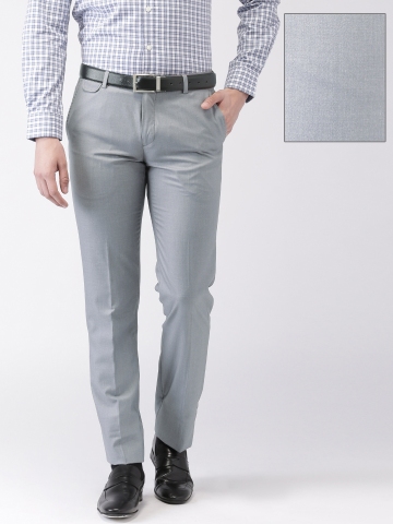 Louis Philippe Formal Trousers  Buy Louis Philippe Men Grey Trousers  Online  Nykaa Fashion