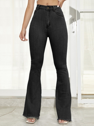 URBANIC Women Black Cotton High-Rise Slim Fit Jeans