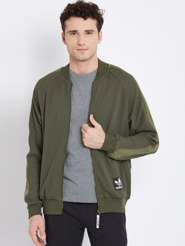 Olive green adidas online track jacket