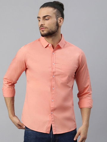 73% OFF on Dennis Lingo Men Coral Comfort Slim Fit Opaque Casual Shirt 73% OFF on Dennis Lingo Men Coral Comfort Slim Fit Opaque Casual Shirt