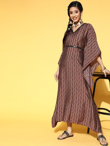 75% OFF on Libas Women Chic Multi-Coloured Floral Kaftan Dress 75% OFF on Libas Women Chic Multi-Coloured Floral Kaftan Dress