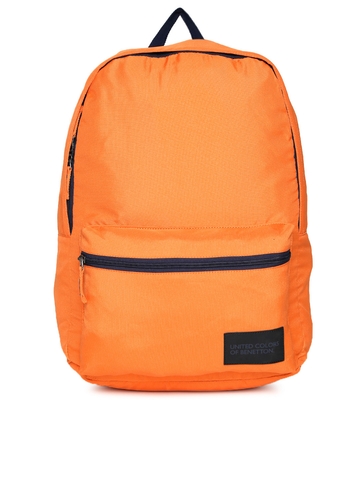 Buy United Colors of Benetton Men Orange Laptop Backpack on Myntra ...