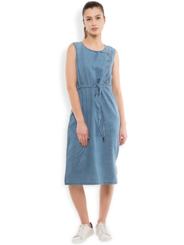 myntra denim dress