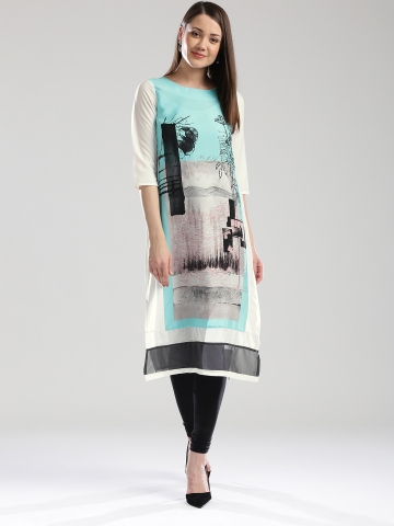 Women printed straight on sale kurta