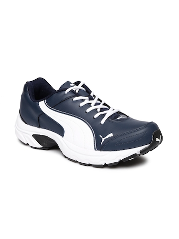 puma men navy blue running shoes