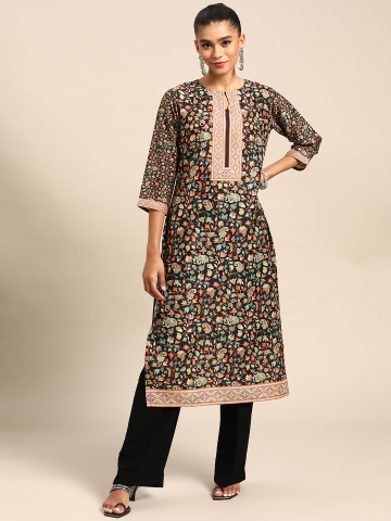 FIGURE'S DESIGNER Women's Silk V Neck Sleeveless Readymade Saree
