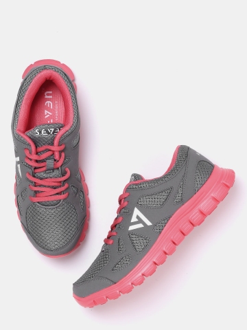Buy SEVEN by MS Dhoni Women Grey Rector Training Shoes on Myntra ...