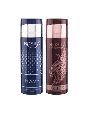 ROSILA Set of Navy & Glide Perfume Deodorant Body Spray 200 ml each ROSILA Set of Navy & Glide Perfume Deodorant Body Spray 200 ml each