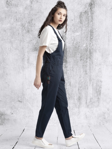 Roadster Women Blue Dungaree - Buy Roadster Women Blue Dungaree Online at  Best Prices in India