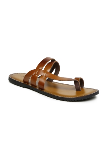 Arrow Men Tan Brown Leather Sandals Arrow Men Tan Brown Leather Sandals