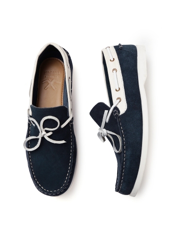 navy suede boat shoes
