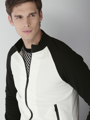 INVICTUS Men Off-White Solid Tailored Jacket