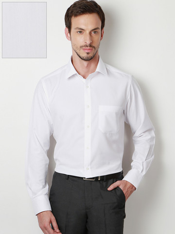 Buy Peter England Men White Nuvo Fit 