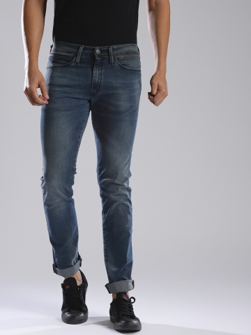Buy Levis Men Blue 65504 Skinny Straight Fit Low-Rise Stretchable Jeans on  Myntra 