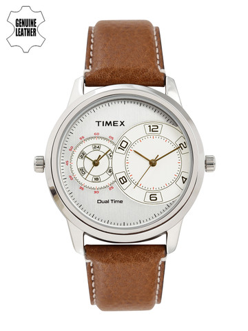 Timex Men White & Silver-Toned Analogue Watch TWEG15000