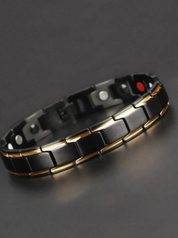 75% OFF on UNIVERSITY TRENDZ Men Gold-Plated Link Bracelet 75% OFF on UNIVERSITY TRENDZ Men Gold-Plated Link Bracelet
