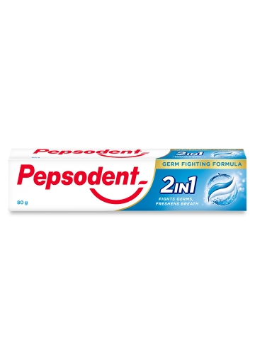 Pepsodent 2In1 Germ Fighting Gel Formula Toothpaste - 80g